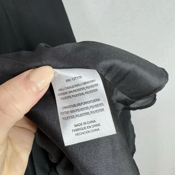 Jenny Yoo Womens Dress 16 Black Lissa Cowl Drape Formal Bridesmaid Wedding Guest